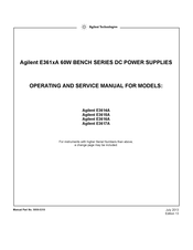 Agilent Technologies E3616A Operating And Service Manual