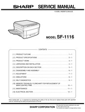 Sharp SF-1116 Service Manual