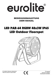 EuroLite LED PAR-64 RGBW 48x3W IP65 User Manual