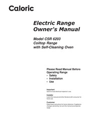 Caloric CSR 6203 Owner's Manual