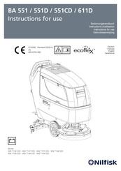 Nilfisk-Advance ecoflex BA 611D Instructions For Use Manual