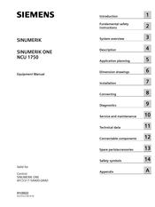 Siemens SINUMERIK ONE NCU 1750 Equipment Manual