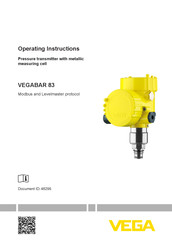 Vega VEGABAR 83 Operating Instructions Manual