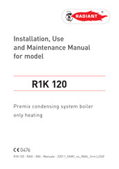 Radiant R1K 120 Instructions For Installation, Use And Maintenance Manual