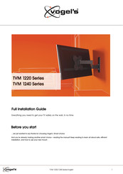 vogel's TVM 1220 Series Full Installation Manual