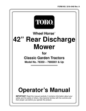 Toro Wheel Horse 78350 Operator's Manual