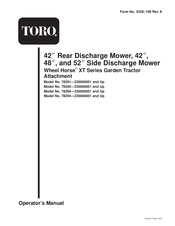 Toro Wheel Horse XT Series Operator's Manual