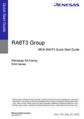 Renesas RA6T3 Quick Start Manual