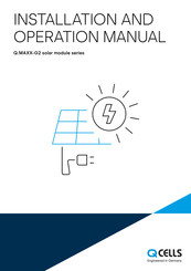 Q CELLS Q.MAXX-G2 Installation And Operation Manual