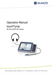 Maico touchTymp MI 26 Operation Manual