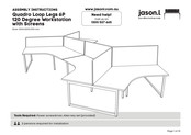 Jason.L Quadro Loop Legs 6P 120 Degree Workstation with Screens Assembly Instructions Manual