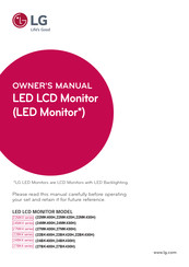 LG 22BK430H Owner's Manual