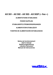 Metrix AX 503F User Manual