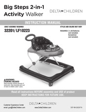 Delta Children Big Steps 2-in-1 Activity Walker Instruction Manual
