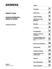 Siemens SIMATIC MV500 Operating Instructions Manual