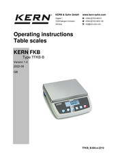 KERN FKB 30K1A Operating Instructions Manual