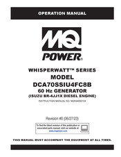 MQ Power WHISPERWATT DCA70SSIU4FC8B Operation Manual