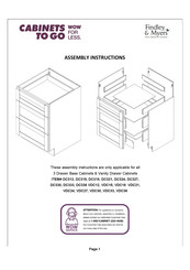 CABINETS TO GO Findley & Myers VDC24 Assembly Instructions Manual
