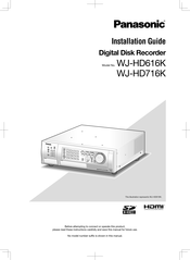 Panasonic WJHD616/26000T2 Installation Manual