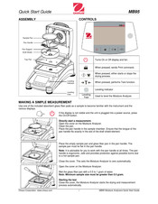 Ohaus MB95 Quick Start Manual