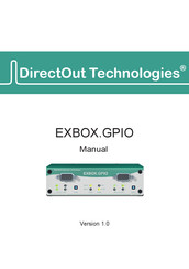 DirectOut Technologies EXBOX.GPIO Manual