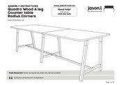 Jason.L Quadro Wood A leg Counter table Radius Corners Assembly Instructions Manual