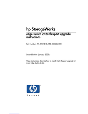 HP StorageWorks Edge Switch 2/24 Upgrade Instructions