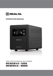 Real-El RESERVE-1000 Operation Manual