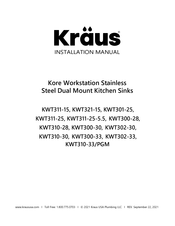 Kraus Kore KWT301-25 Installation Manual
