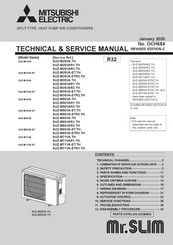 Mitsubishi Electric Mr.SLIM SUZ-M50VA-ETR2.TH Technical & Service Manual