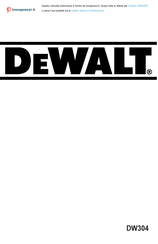 DeWalt DW304 Manual
