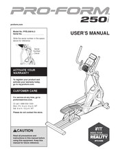 Icon Health & Fitness PRO-FORM 250i User Manual
