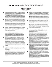 Sanus Systems FPM18 DP Manual