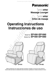 Panasonic WEDEATSU EP1060 Operating Instructions Manual