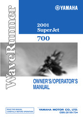 Yamaha WaveRunner SuperJet 700 2001 Owner's/Operator's Manual