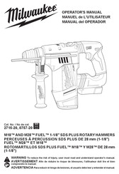 Milwaukee M18 2715-20 Operator's Manual