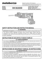 Metabo HPT DH 3628DD Safety Instructions And Instruction Manual