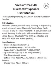 Vivitar BS-KI48 User Manual