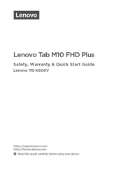 Lenovo TB-X606V Quick Start Manual