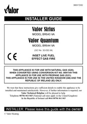 Valor Heating Sirius BR643 VA Installer's Manual