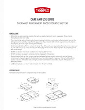 Thermos FUNTAINER THERMOSFD23 Care And Use Manual