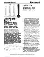 Honeywell DYF012 series Owner's Manual