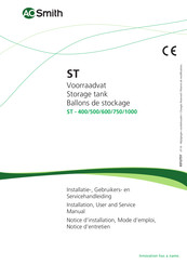 A.O. Smith ST-400 Installation, User And Service Manual