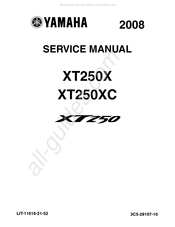 Yamaha XT250X 2008 Service Manual