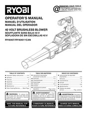 Ryobi RY404011CAN Operator's Manual