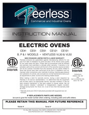 PEERLESS CE121 Instruction Manual