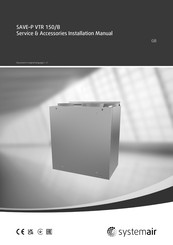 SystemAir SAVE-P VTR 150/B Service & Accessories Installation Manual