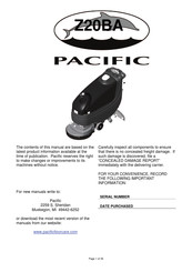 Pacific Z20BA Instruction Manual