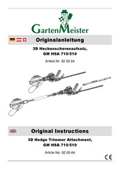 Garten Meister 92 05 64 Original Instructions Manual