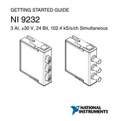 National Instruments NI-9232 Getting Started Manual